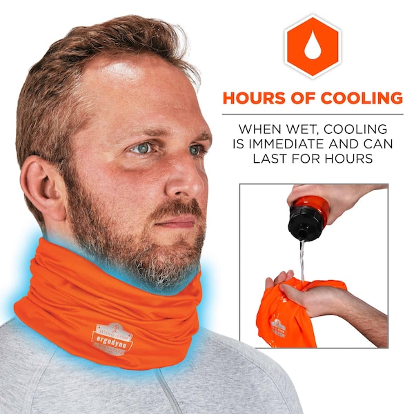 Ergodyne Hi-Vis Orange 2-Layer Cooling Multi-Band, L/XL - 6489