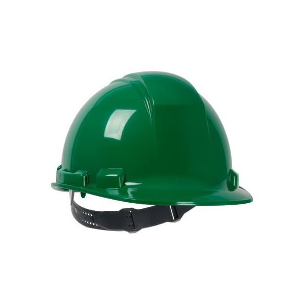 Pip Whistler Cap Style Hard Hat HDPE Shell, 4-Point Textile Suspension and Pin-Lock Adjustment, Green - 280-HP241-04
