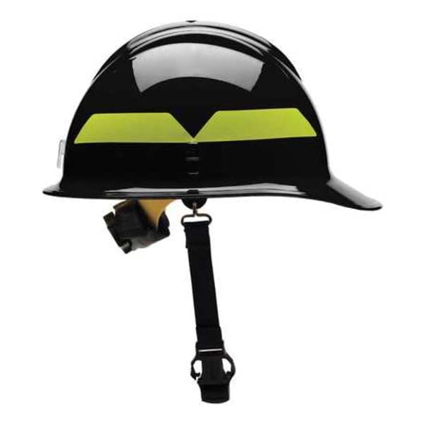 Bullard Wildland Fire Helmet, Thermoplastic, 6-Point Sure-Lock(R) Ratchet, Black, Fits Hat Size 6-1/2 to 8 - FCBKR