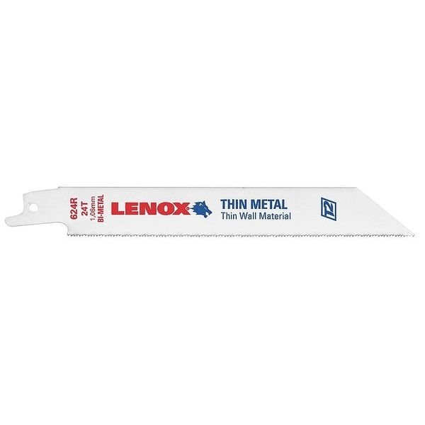 Lenox 6 in L x 24 TPI Bi-Metal Recip Saw Blade, TPI 24, 25 UNT, PK4 - 20496B624R