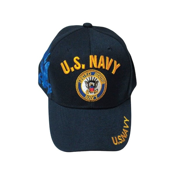 Jwm JWM U.S. Navy Logo Baseball Cap Navy Blue One Size Fits All - 07015