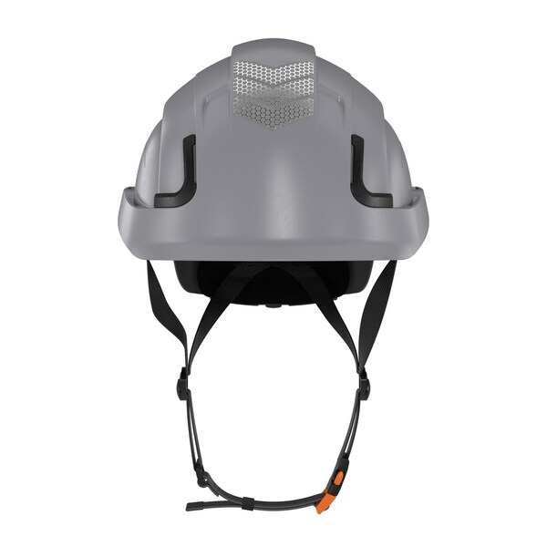 Defender Safety H2-EH Safety Helmet w/ HiViz Kit - Type 2 Class E, ANSI Z89 and EN12492 rated, Battleship Grey - H2-EH-08-HV