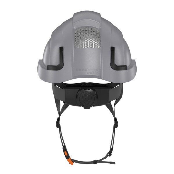 Defender Safety H2-EH Safety Helmet w/ HiViz Kit - Type 2 Class E, ANSI Z89 and EN12492 rated, Battleship Grey - H2-EH-08-HV