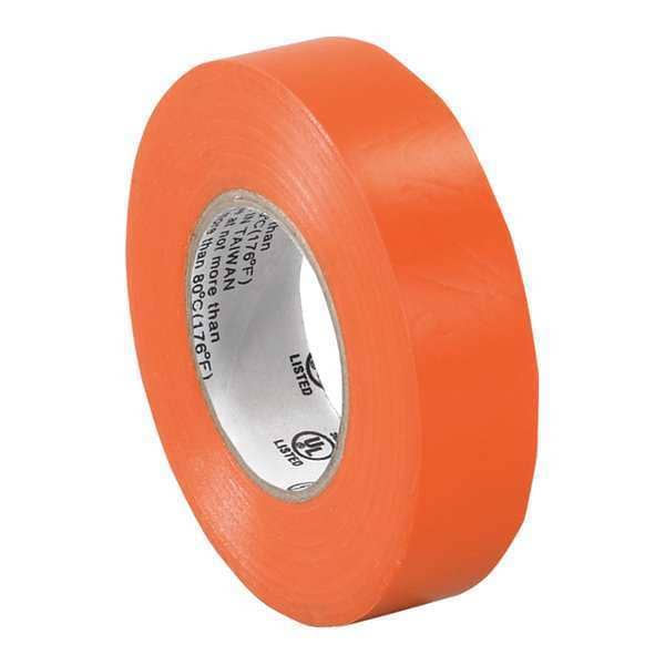 Cinta eléctrica Partners Brand, 7.0 mil, 3/4" x 20 yardas, naranja, 10/caja - T96461810PKA