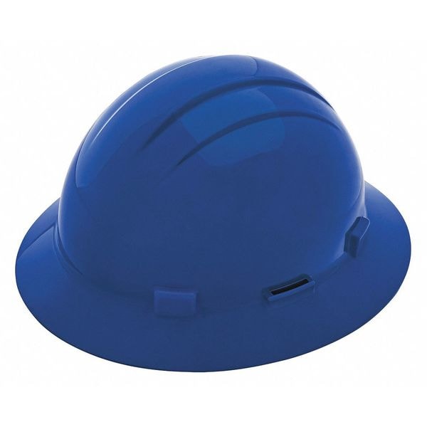 Erb Safety Hard Hat, Americana, Polyethylene, 4 Point Ratchet, Type 1, Class E, Blue - 19266