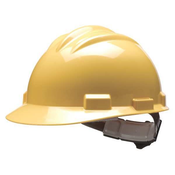 Bullard Hard Hat, S61, Polyethylene, 4 Point Pinlock, Type 1, Class E, Yellow - 61YLP