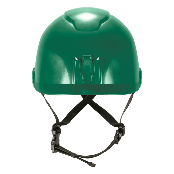Ergodyne Micro Brim Safety Helmet, Skullerz 8976, PC-ABS, 6-Point Point Ratchet, Class E, Green - 8976
