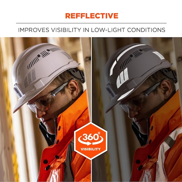 Ergodyne Reflective Hard Hat with Safety Helmet Sticker Kit, Blue - 8961