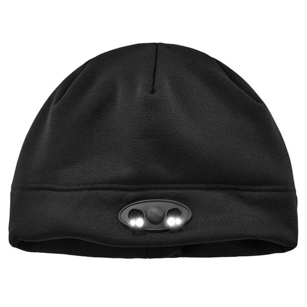 Ergodyne 6804 Black Skull Cap Beanie Hat with LED Lights - 16803