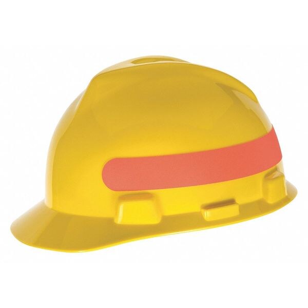 Msa Safety Reflective, Red/Orange  w/ Round Edge, 1 1/4 x 20 - 10085493