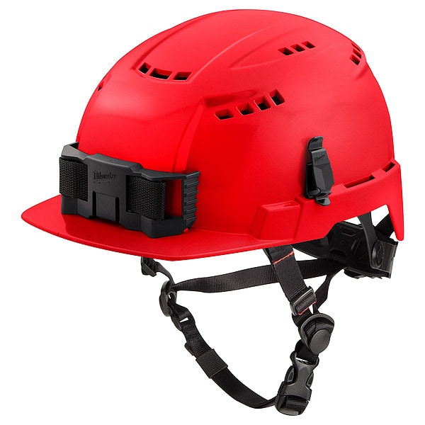 Milwaukee Tool BOLT Red Front Brim Vented Safety Helmet with IMPACT ARMOR Liner - Type 2, Class C - 48-73-1372
