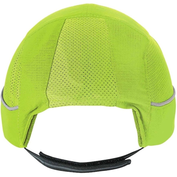 Ergodyne Bump Cap, Long Brim Baseball, ABS, Hook-and-Loop Suspension, Hi-Visibility Lime - 8960
