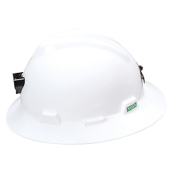 Msa Safety Hard Hat, V-Gard, Polyethylene, 4 pt. Ratchet, Type 1, Class E, White - 815009