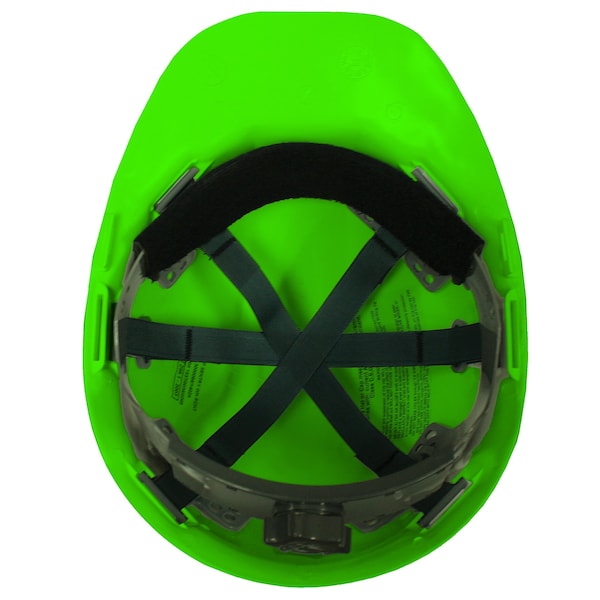 Jackson Safety Hard Hat, SC-6, High-Density Polyethylene (HDPE), 6 Point Ratcheting, Hi-Vis Lime - 14462