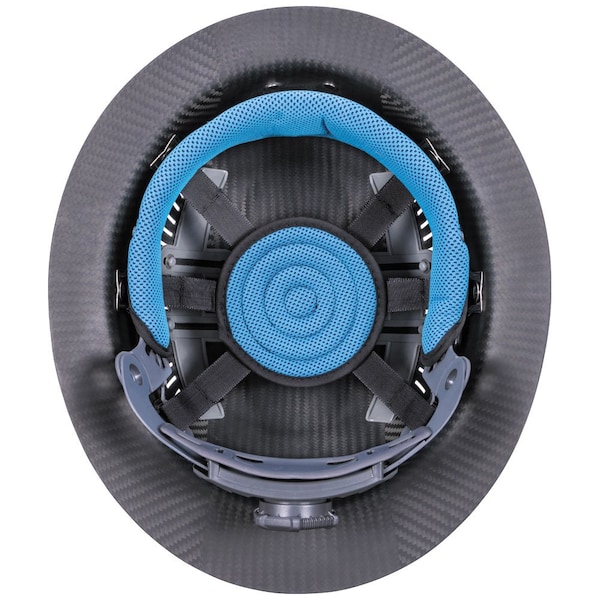 Klein Tools Klein Carbon Fiber Full Brim Hard Hat with Headlamp, Titan - 60512