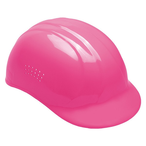 Erb Safety Bump Cap, Front Brim, HDPE, Pinlock Suspension, Hi-Visibility Pink, Fits Hat Size 6-1/2" to 7-3/4" - 19115