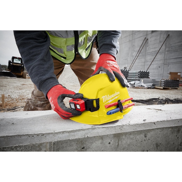 Milwaukee Tool BOLT White Front Brim Vented Hard Hat w/6pt Ratcheting Suspension - Type 1, Class C - 48-73-1220