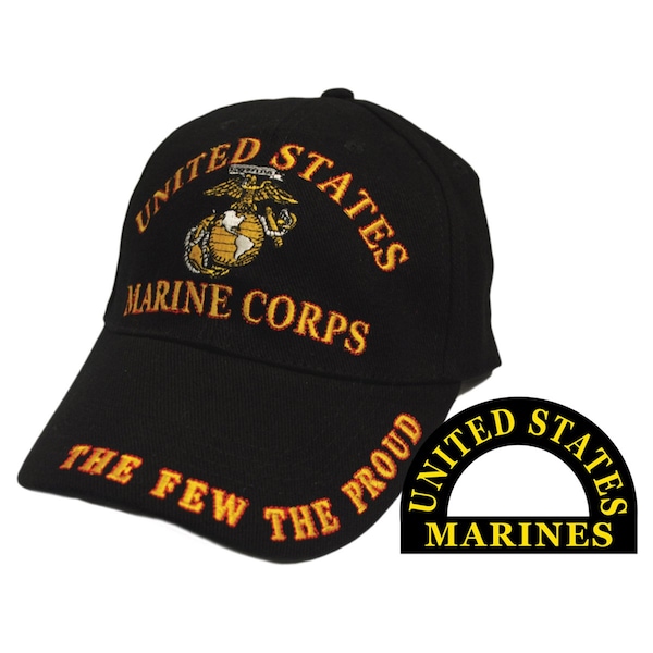 U.S. Military Merchandise CAP  USMC  THE FEW THE PROUD  BLACK - CP00306