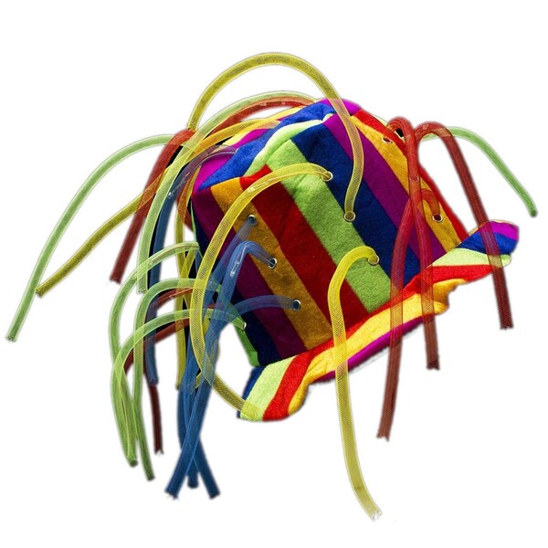 Surprise Multi Color LED Noodle Hat Flashing Dreads - SU3332190