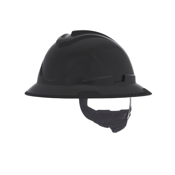 Msa Safety V-Gard C1 Full Brim, Non-Vented, Fas-Trac III, Type 1, Class E, Black - 10215844
