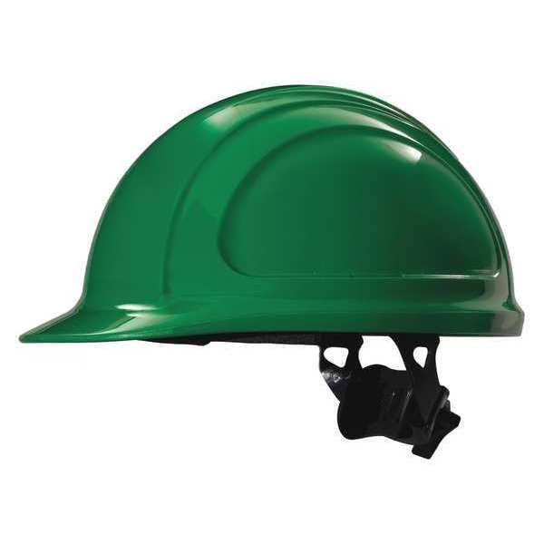 Honeywell North Hard Hat, North Zone, Polyethylene, 4 Point Ratchet, Type 1, Class E, Green - N10R040000