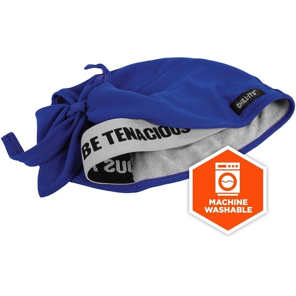 Chill-Its By Ergodyne Do Rag, Hi-Cool Performance, Elastic Band, Blue - EGO12481