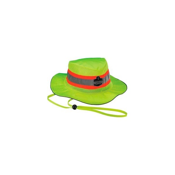 Ergodyne Ergodyne ChillIts Evap Class Headwear HiVis Ranger Hat w BuiltIn Cooling Towel, Lime, SM - 12590