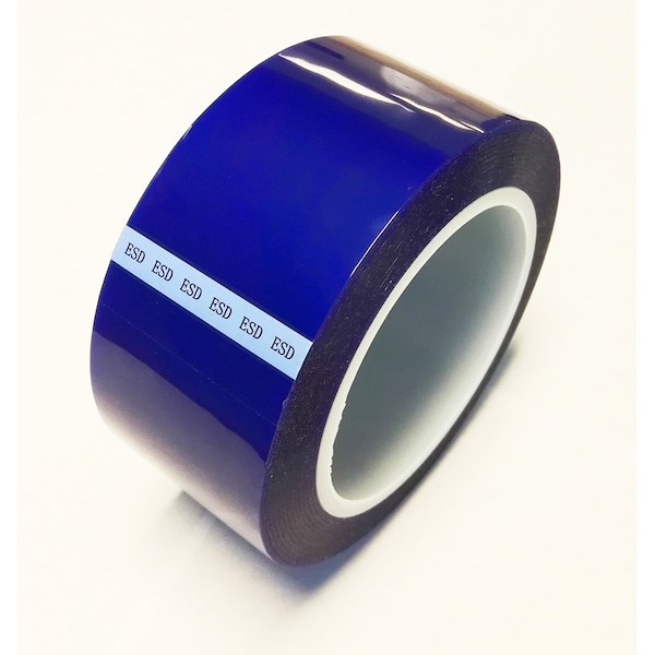Cinta de poliéster antiestática ESD de Bertech, 5 1/2 pulgadas x 72 yardas de largo, azul - ESDBPT-5 1/2