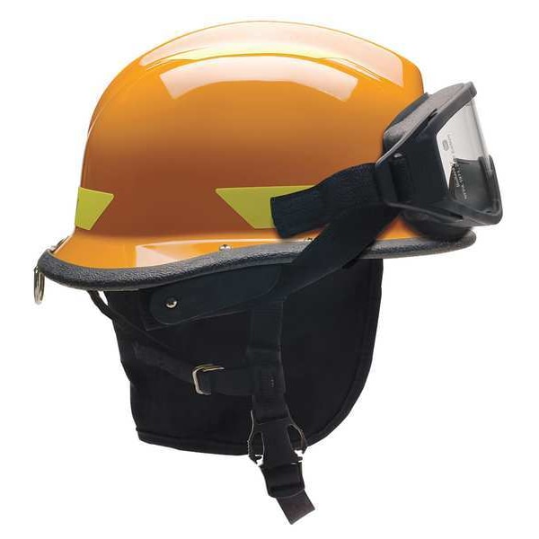 Bullard Fire/Rescue Helmet, Thermoplastic, 4-Point Sure-Lock(R) Ratchet, Orange, Fits Hat Size 6-1/2 to 8 - URXOR