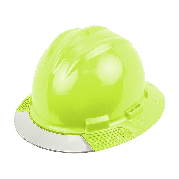 Bullard Full Brim Hard Hat, HDPE, 4 Point Ratchet, Type 1, Class E, High-Visibility Green - AVHYRCCS