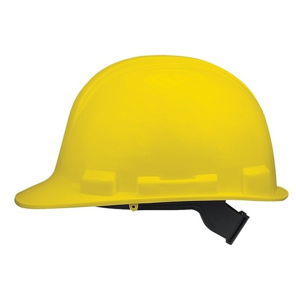 Msa Safety SAFETY WORKS Hard Hat, 4Point Textile Suspension, HDPE Shell, Yellow, Class E - SWX00345-01