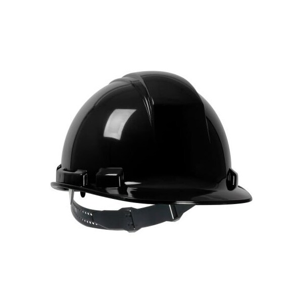 Pip Whistler Cap Style Hard Hat HDPE Shell, 4-Point Textile Suspension and Pin-Lock Adjustment, Black - 280-HP241-11