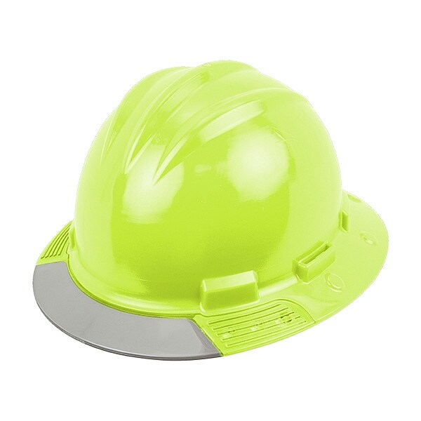 Bullard Full Brim Hard Hat, HDPE, 4 Point Ratchet, Type 1, Class E, High-Visibility Yellow - AVHYRGCS