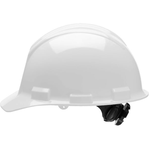 Bullard Hard Hat, S51, Polyethylene, 4 Point Ratchet, Type 1, Class E, White - 51WHR