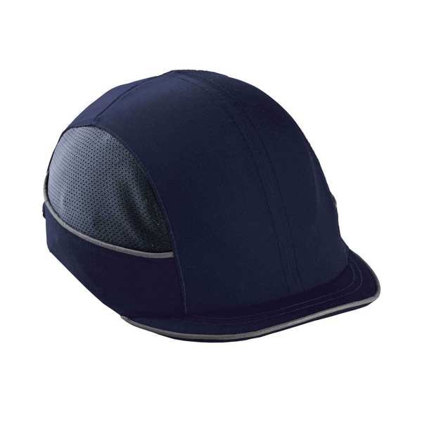 Ergodyne Bump Cap, Short Brim Baseball, ABS, Hook-and-Loop Suspension, Navy, Fits Hat Size One Size Fits Most - 8950