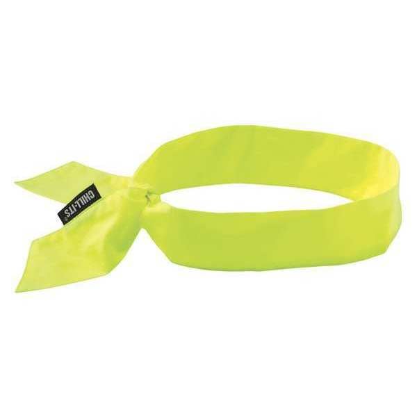 Ergodyne Evaporative Cool Bandana, Tie, Lime, PK24 - 6700