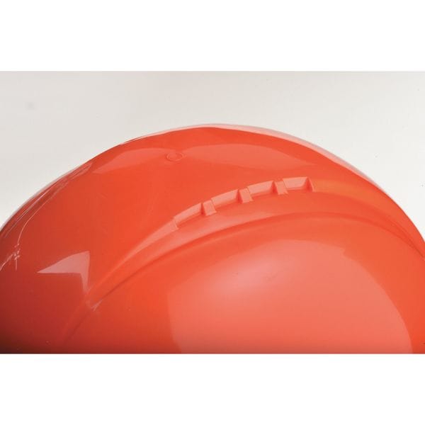 Delta Plus Hard Hat, ProGuard (TM), Polypropylene, 6 Point Ratchet, Type 1, Class C, Orange (Cap)/Black (Muff) - CU-30L-V