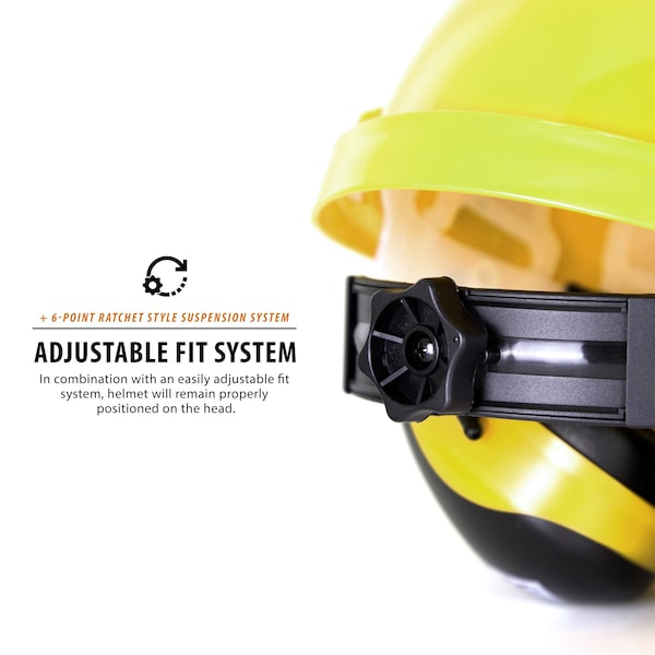 Tr Industrial Forestry Safety Helmet and Hearing Protection System, Yellow - TR88011-YL