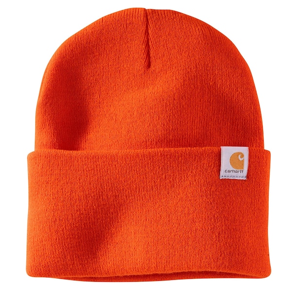Carhartt Men's AH4597 M Knt Cffd Beanie OS Hats Unassigned Brite Orange - AH4597-M / 104597-BOGOS