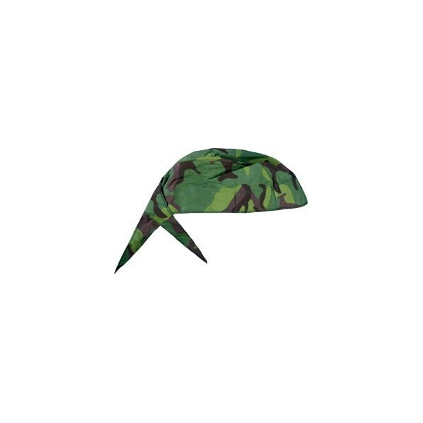 Occunomix Deluxe Tie Hat With Elastic Rear Band Jungle Flage, 12 Pack,  - TN6-JFL