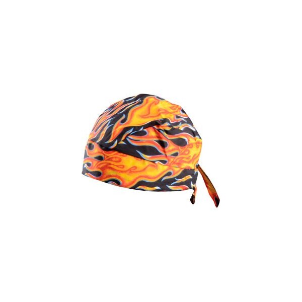 Occunomix Deluxe Tie Hat With Elastic Rear Band Flame, 12 Pack,  - TN6-FLA