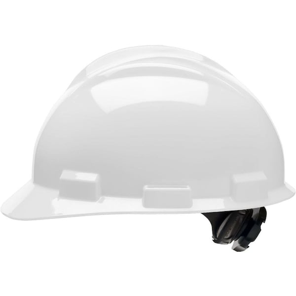 Bullard Hard Hat, S61, Polyethylene, 4 Point Ratchet, Type 1, Class E, White - 61WHR