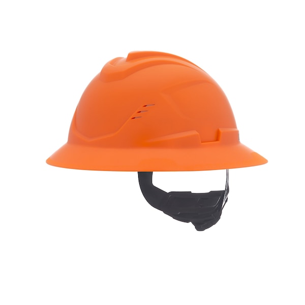 Msa Safety V-Gard C1 Full Brim, Vented, Fas-Trac III, Type 1, Class C, Hi-Viz Orange - 10215833