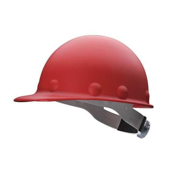 Fibre-Metal By Honeywell Hard Hat, Roughneck P2A, Fiberglass, 8 Point Ratchet, Type 1, Class G, Red - P2ASW15A000