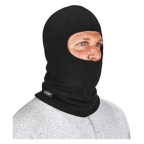 Ergodyne Balaclava with Zipper, Universal, Black - 6893Z