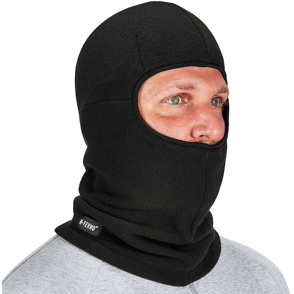 Ergodyne Balaclava with Zipper, Universal, Black - 6893Z