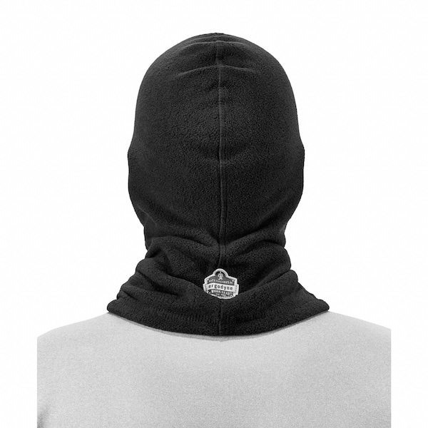 Ergodyne Balaclava Face Mask, Four-Way Stretchable Fleece, Moisture-Wicking, Black, Universal Size - 6821