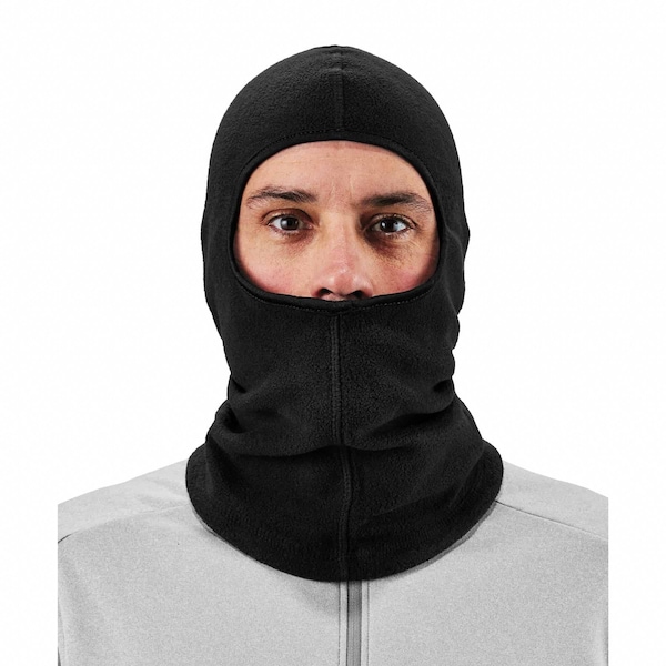 Ergodyne Balaclava Face Mask, Four-Way Stretchable Fleece, Moisture-Wicking, Black, Universal Size - 6821