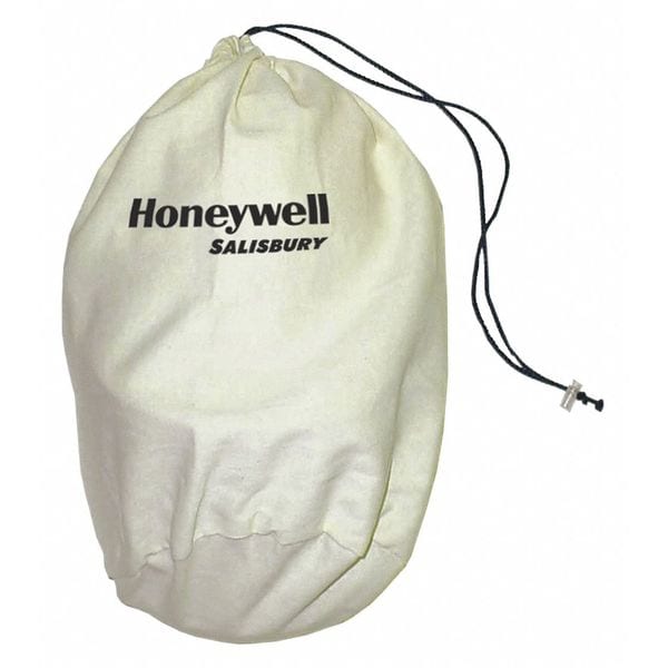 Salisbury Arc Flash Faceshield Storage Bag, Holds Headgear Components, Cotton, Fleece Interior, White - AS BAG