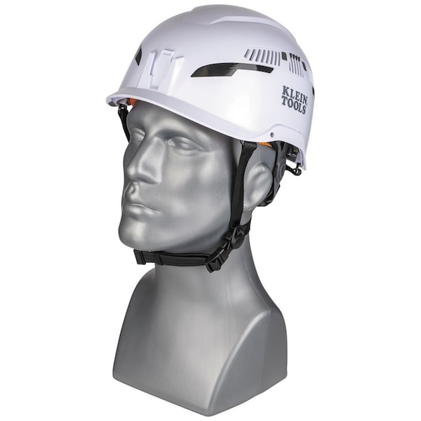Klein Tools Safety Helmet, Shell: PC/ABS and EPS, Suspension: PC/ABS and HDPE, White - 60565